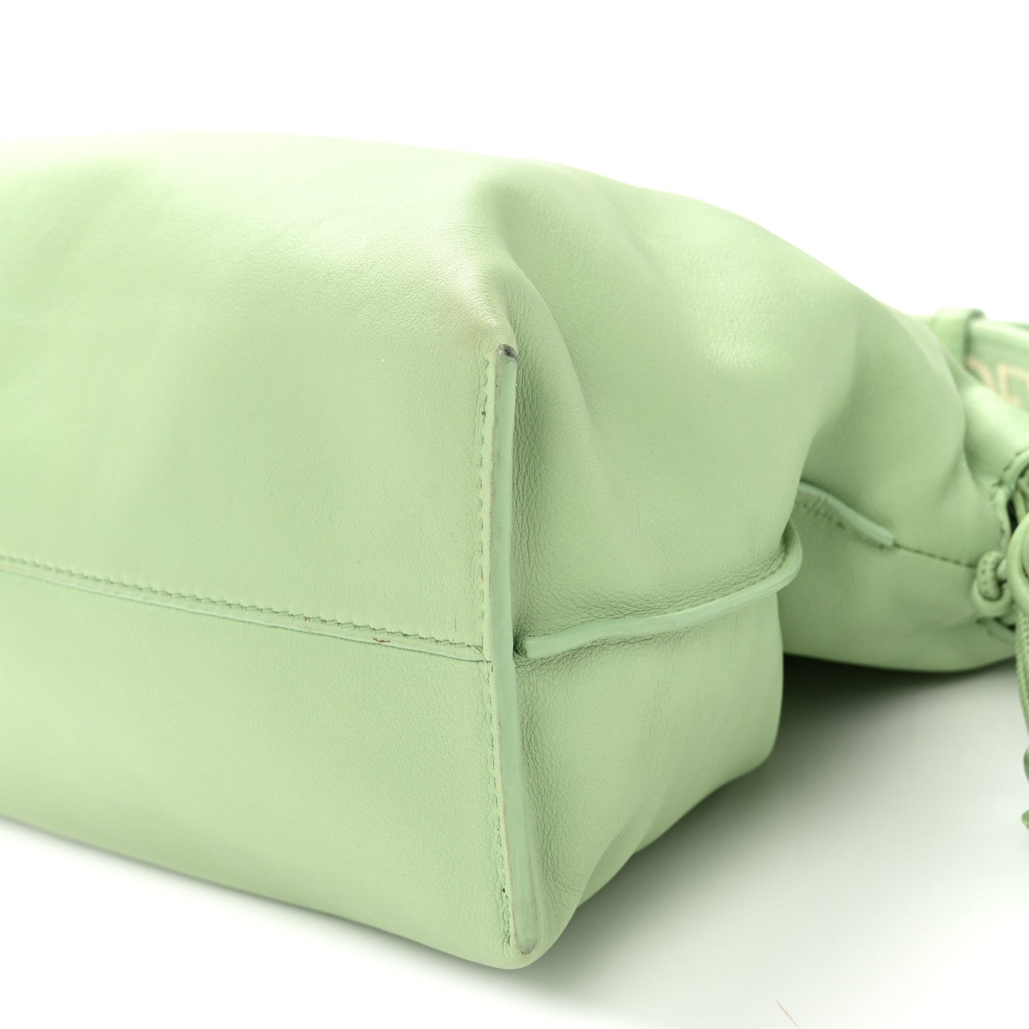 Loewe Nappa Calfskin Flamenco Knot Clutch Green 9 of 9