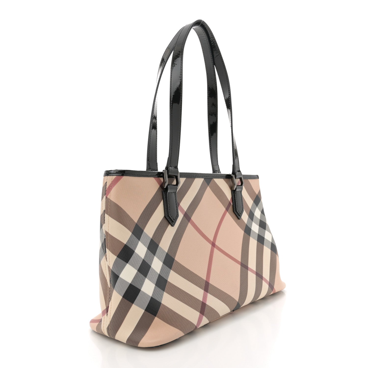 Burberry Supernova Check Small Nickie Tote Black 3 of 11