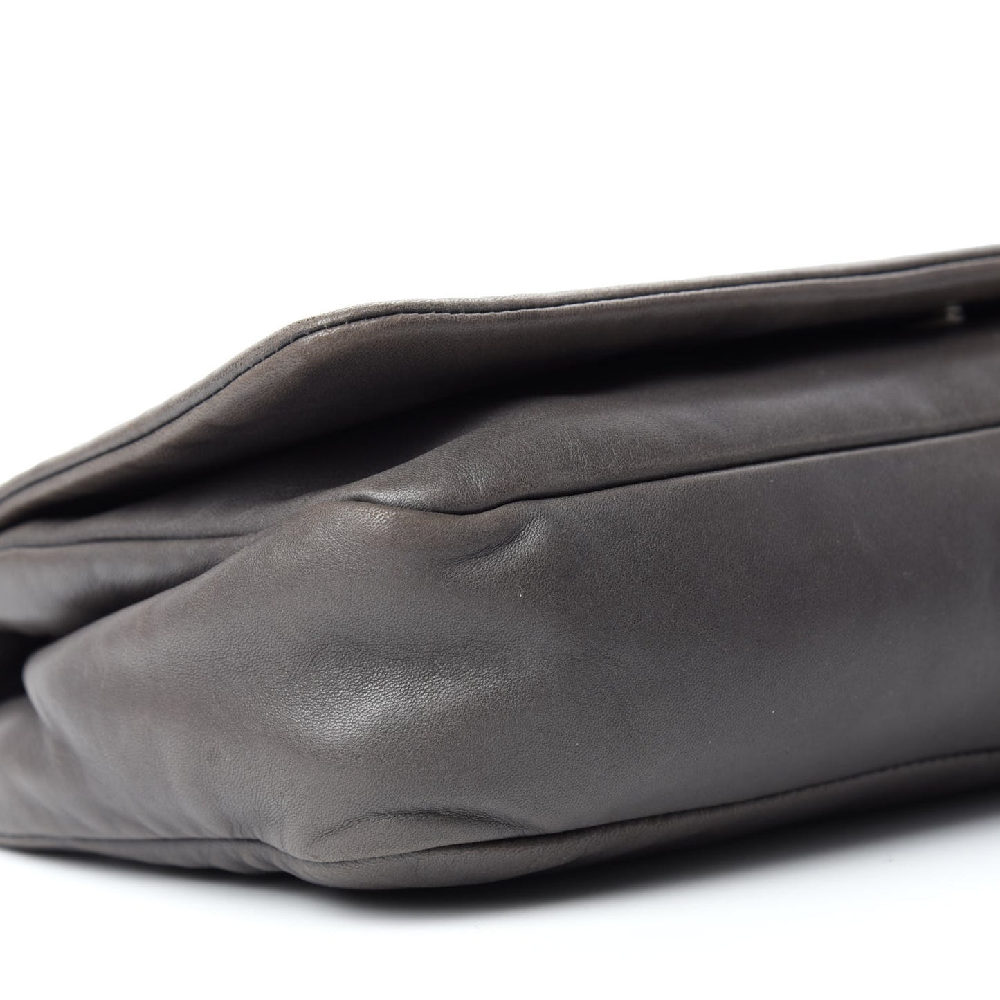 Lambskin Studded CC East West Flap Grey