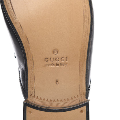 Gucci Goatskin Mens Horsebit Slippers 8 Black 7 of 10
