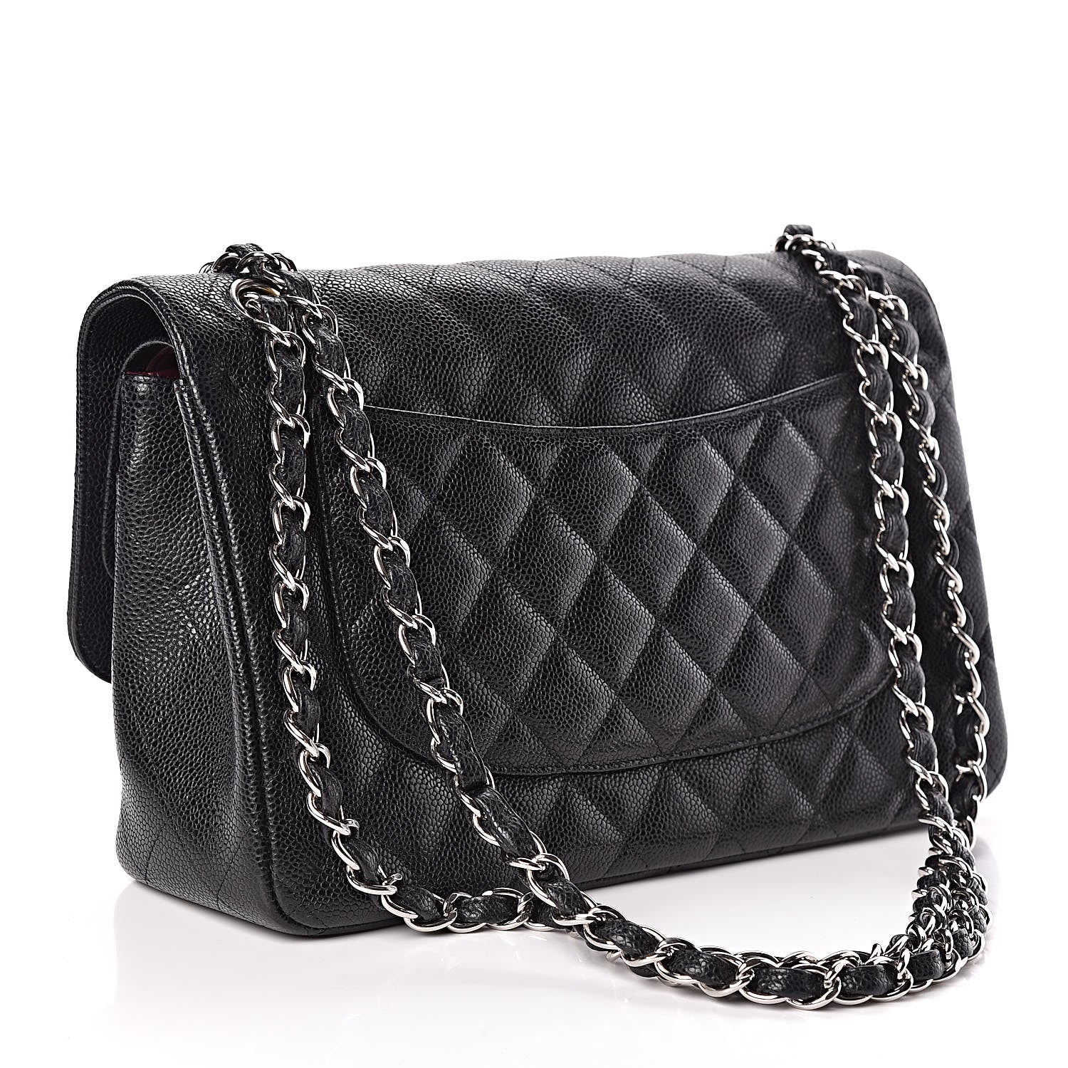 Chanel Caviar Quilted Jumbo Double Flap Black 3 of 12