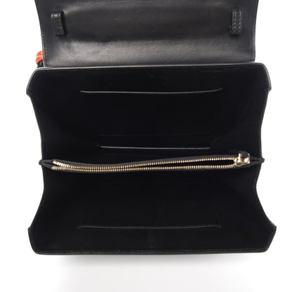 Versace Calfskin Flower Embroidered Medium DV One Satchel Black 5 of 9