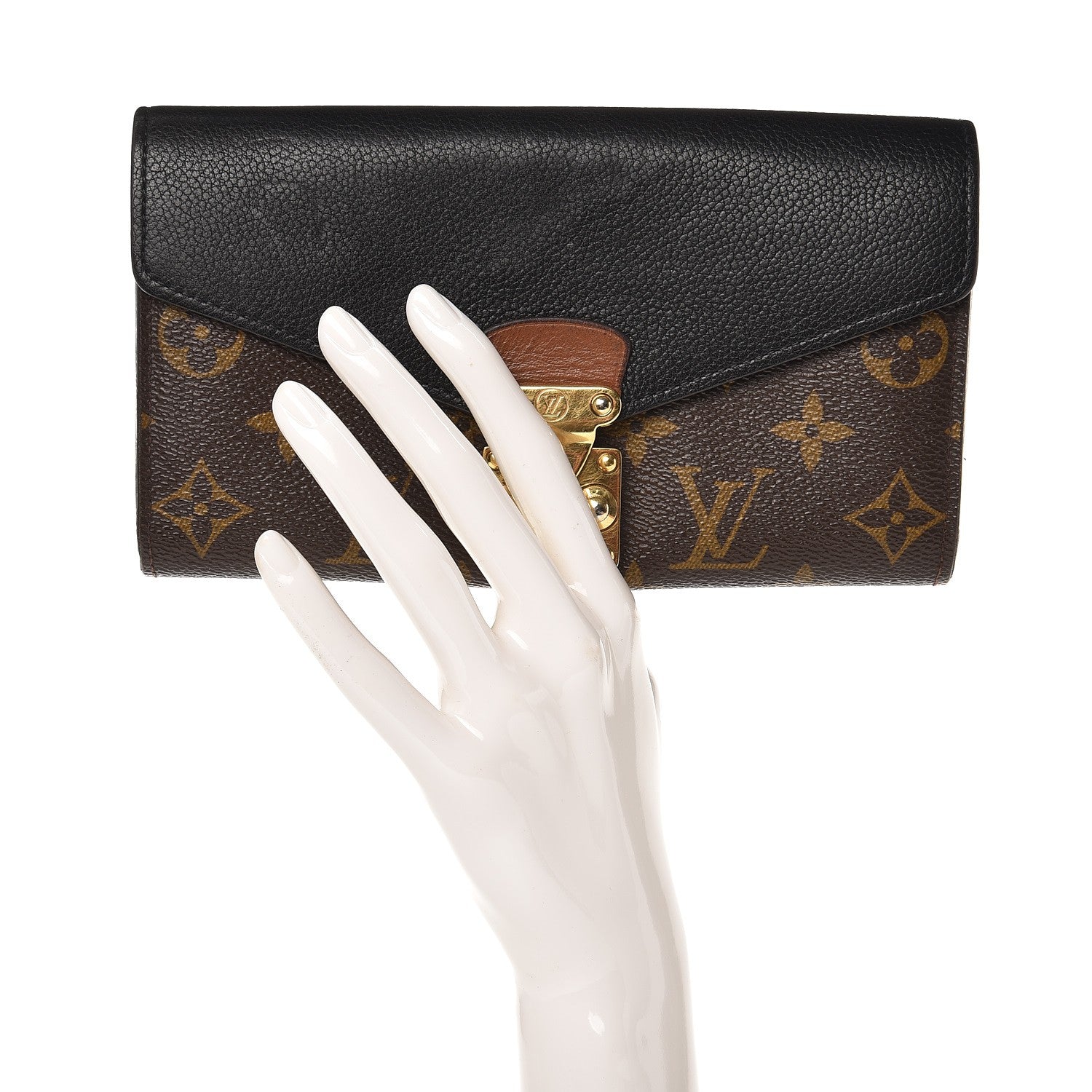 Louis Vuitton Monogram Pallas Wallet Black 2 of 7