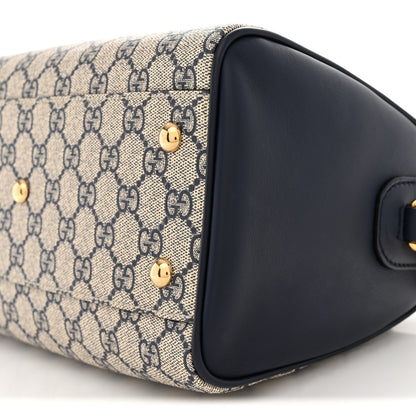Gucci GG Supreme Monogram Small Boston Beige Ebony Blue 10 of 10