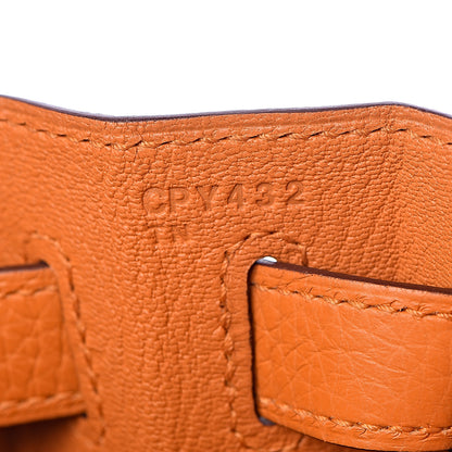 Hermes Taurillon Clemence Kelly Retourne 28 Abricot 7 of 38