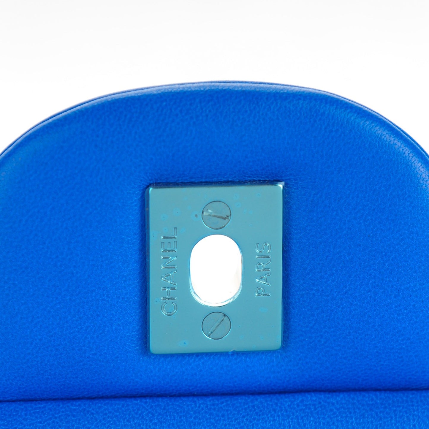 Lambskin Quilted Jumbo Double Flap Blue
