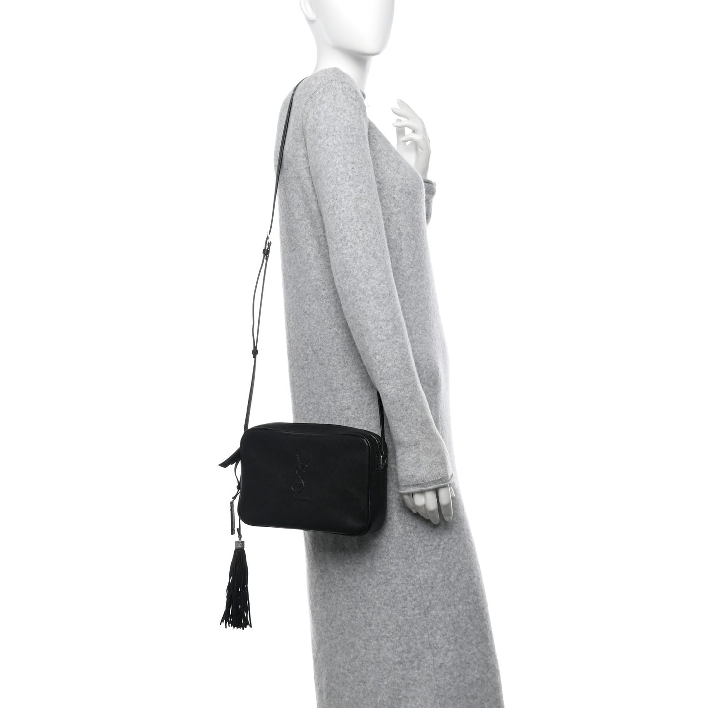 Lambskin Monogram Small Lou Camera Bag Black