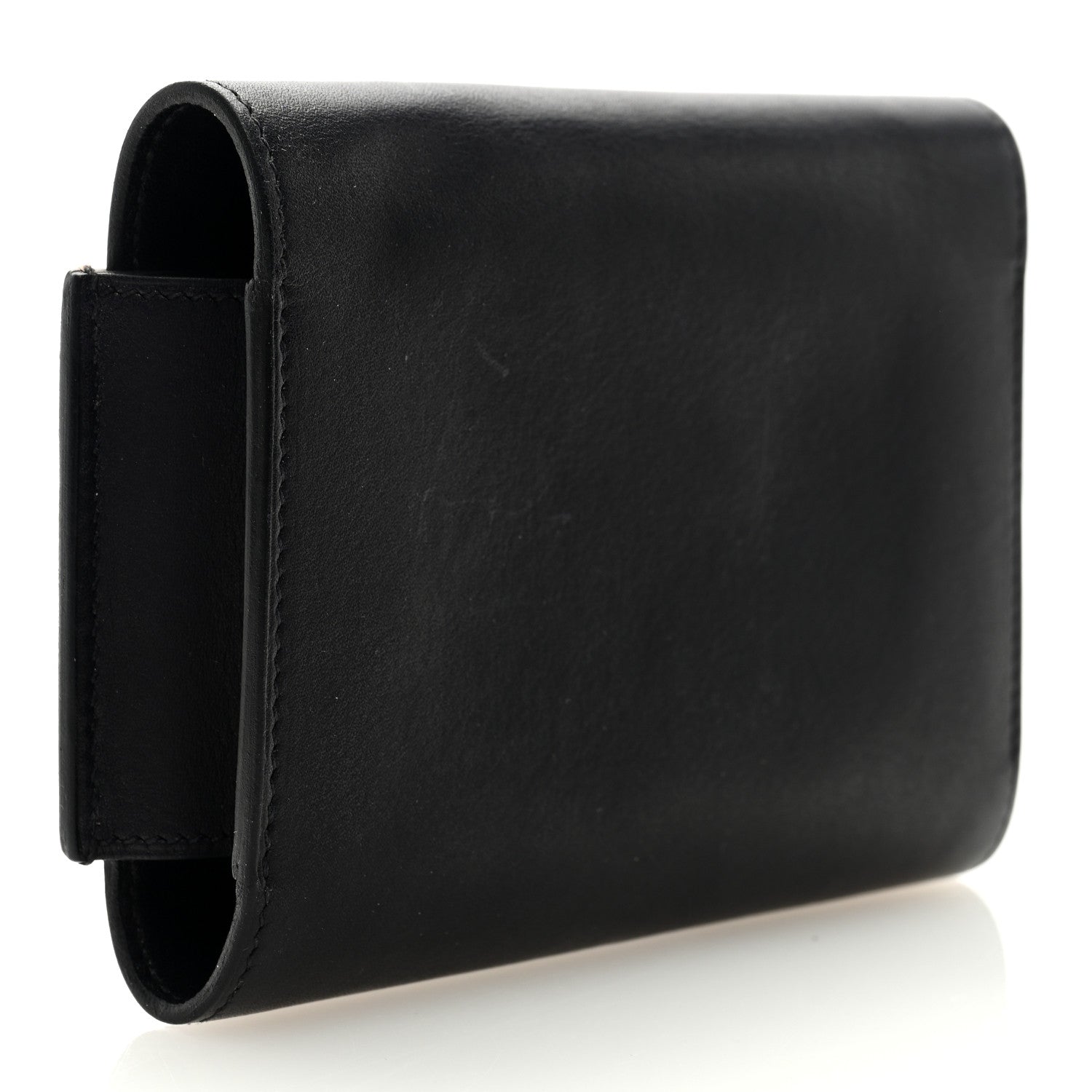 Hermes Evergrain Lizard Passant Long Wallet Black Ombre 4 of 7
