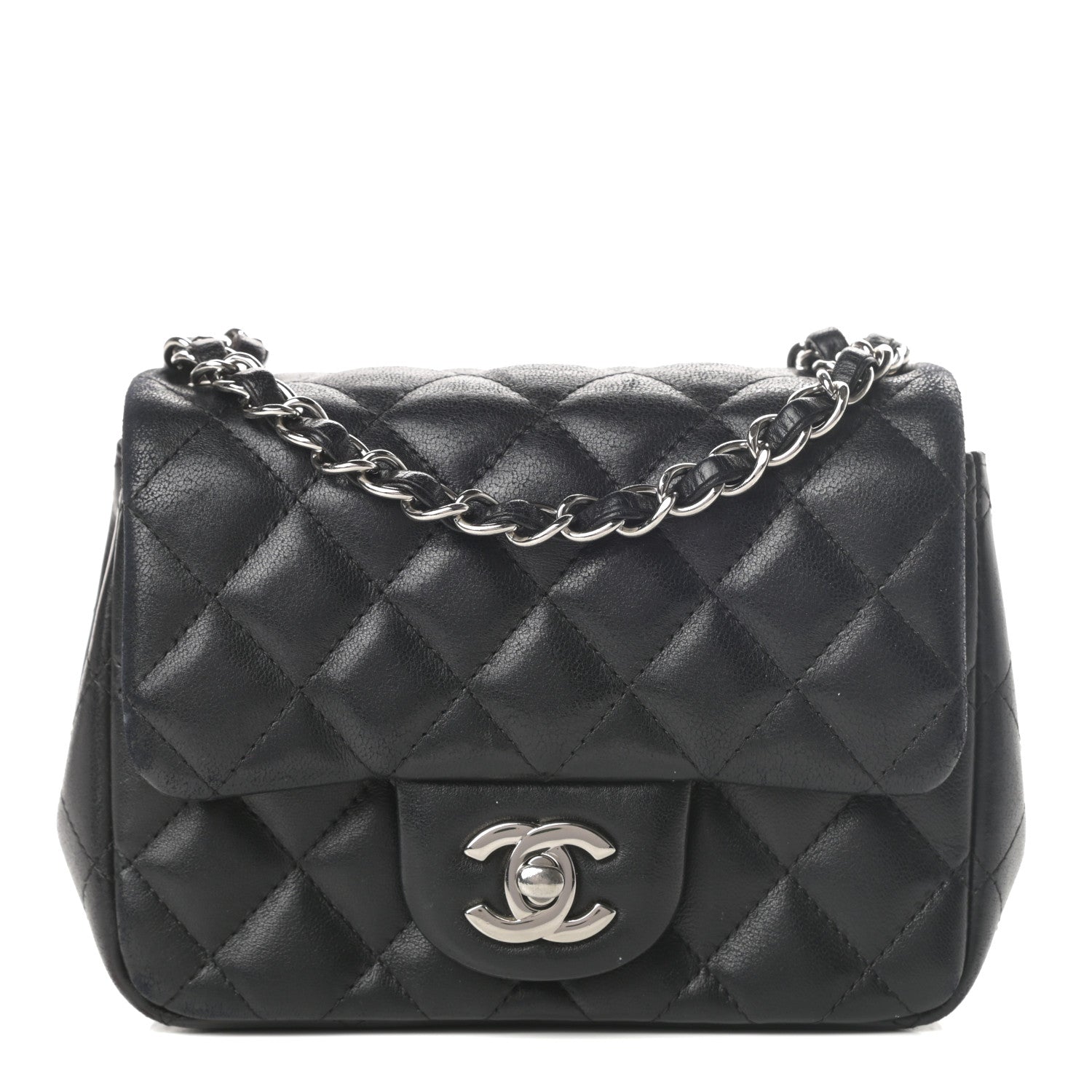 Chanel Lambskin Quilted Mini Square Flap Black 1 of 17