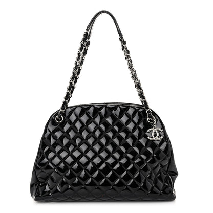 Chanel Patent Quilted Large Just Mademoiselle Bowling Bag Black 1 of 14