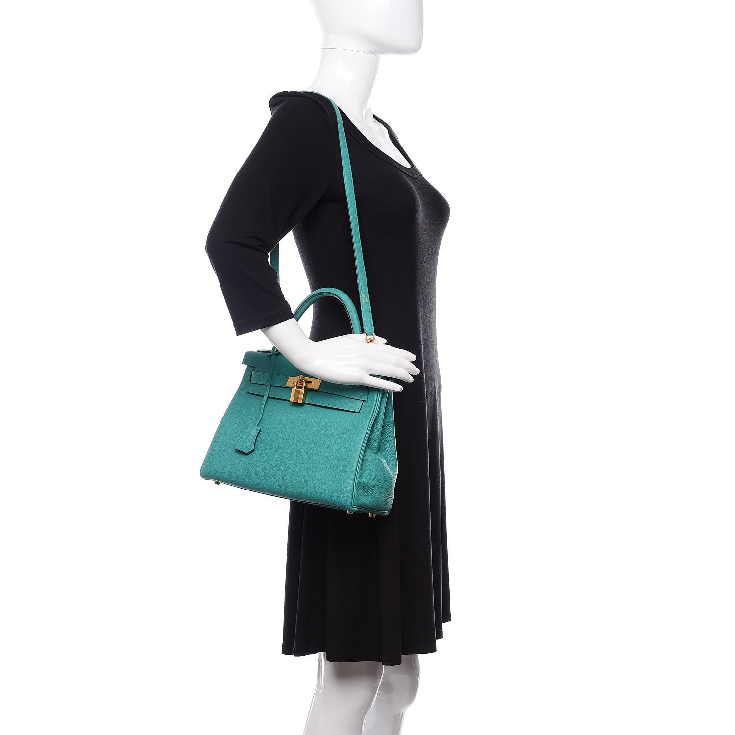 Hermes Togo Kelly Retourne 28 Vert Verone 2 of 9