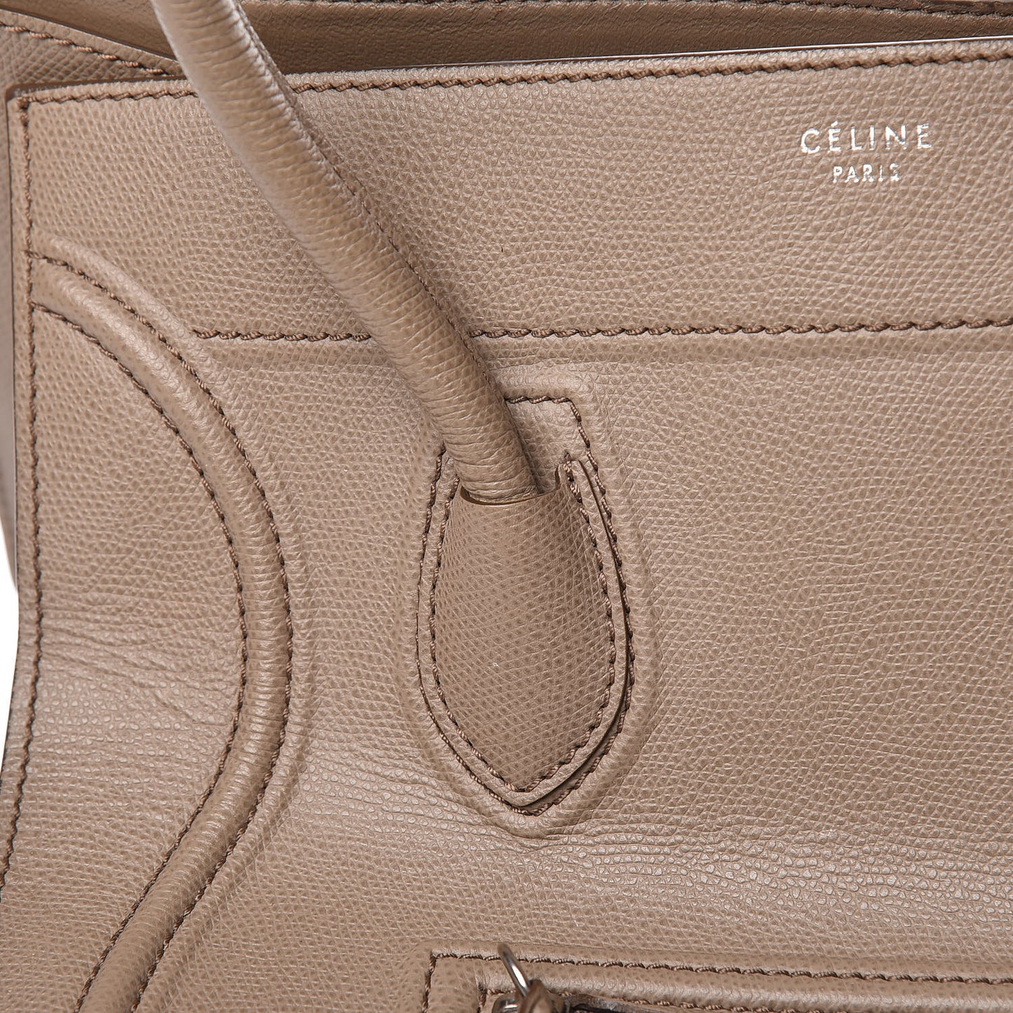 Grained Calfskin Medium Phantom Luggage Taupe