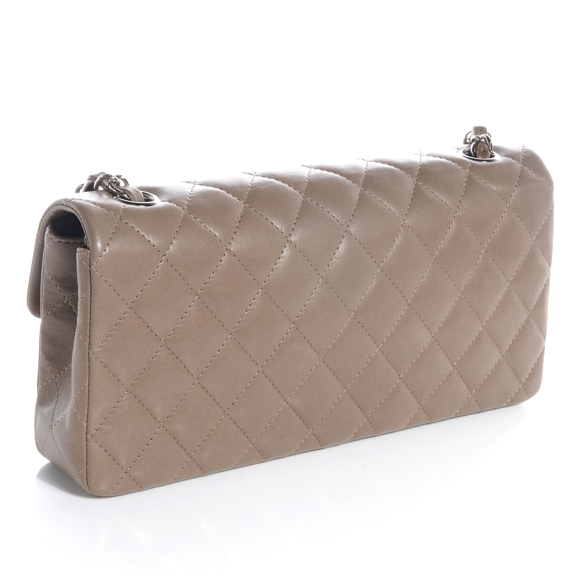 Chanel Lambskin East West Flap Light Brown 3 of 7