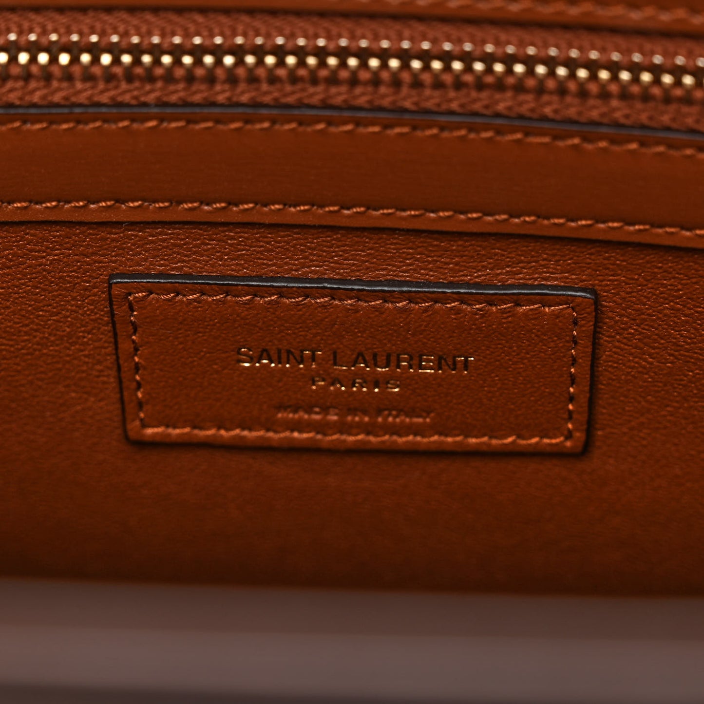 Calfskin Small Manhattan Shopper Tote Brick Ebony Dark