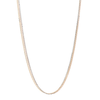 Cartier 18K Pink Yellow White Gold Three Chain Necklace 1 of 4