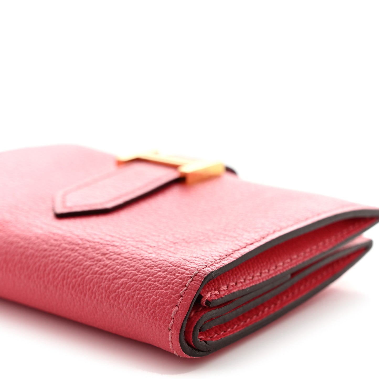 Chevre Mysore Mini Bearn Wallet Rose Lipstick