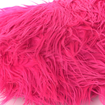 Balenciaga Faux Fur Curve Clutch Acid Fuchsia 7 of 8