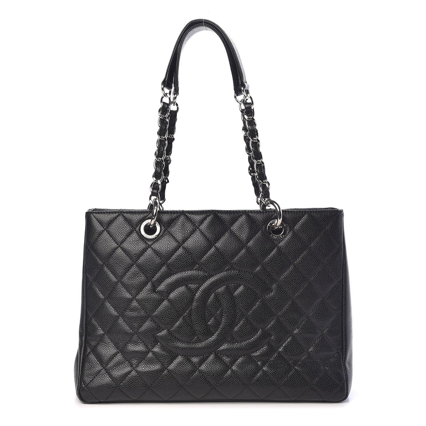 Caviar Quilted Grand Shopping Tote GST Black