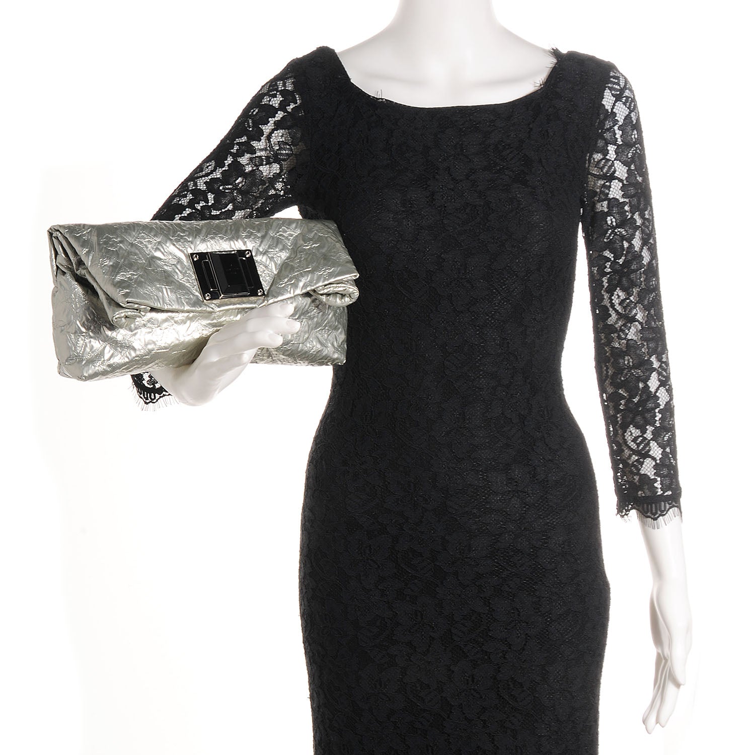 Louis Vuitton Jacquard Quilted Monogram Altair Clutch Argent 2 of 8