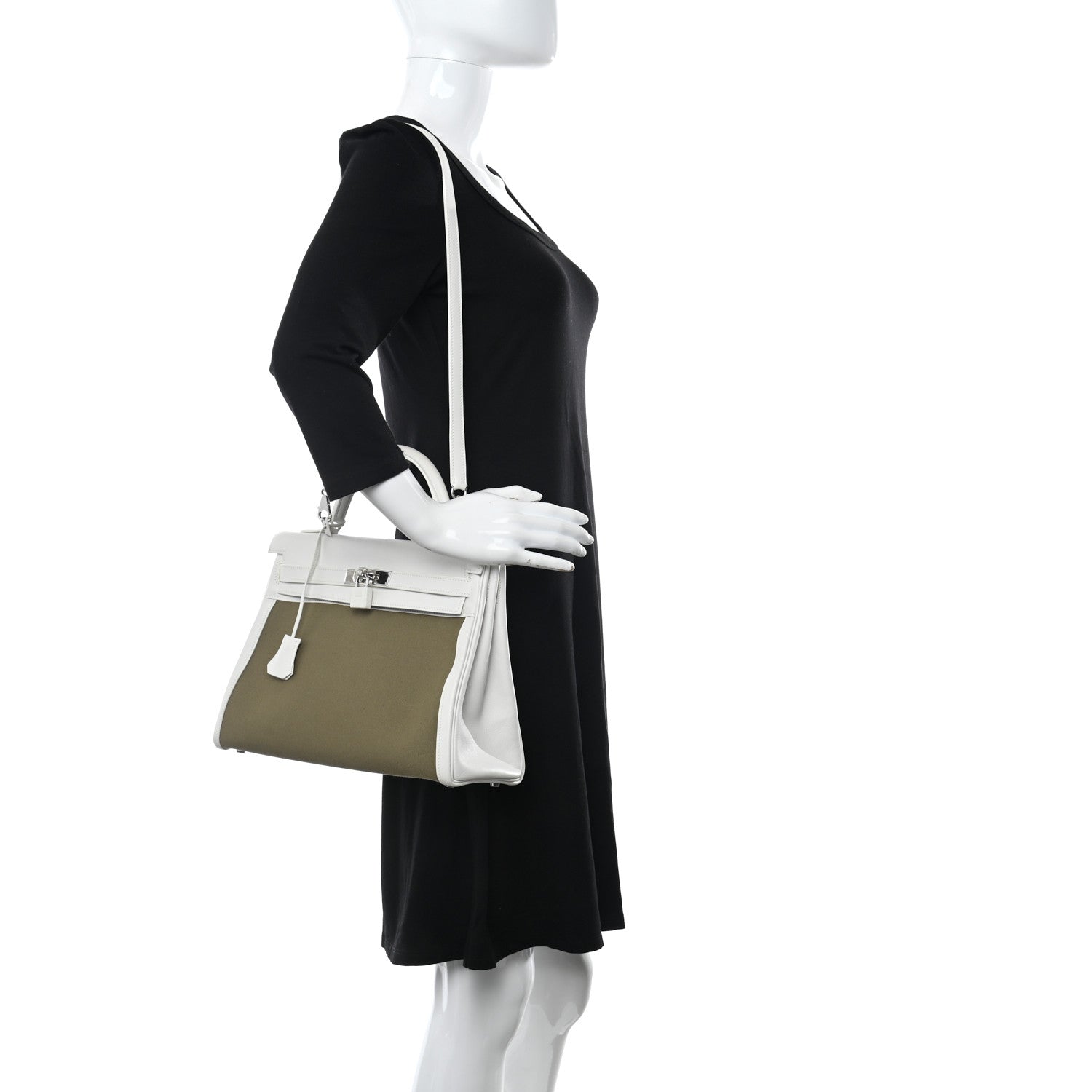 Hermes Toile Swift Kelly Retourne 32 White 2 of 12