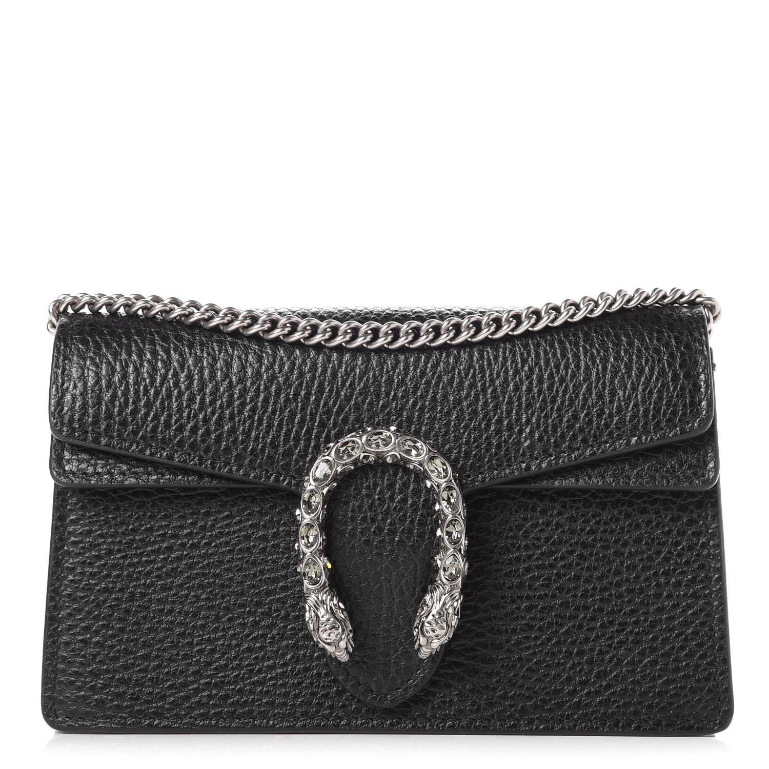 Gucci Calfskin Super Mini Dionysus Shoulder Bag Black 1 of 8