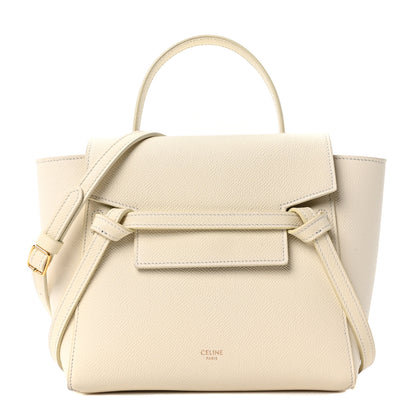 Celine Grained Calfskin Nano Belt Bag Chalk 1 of 19