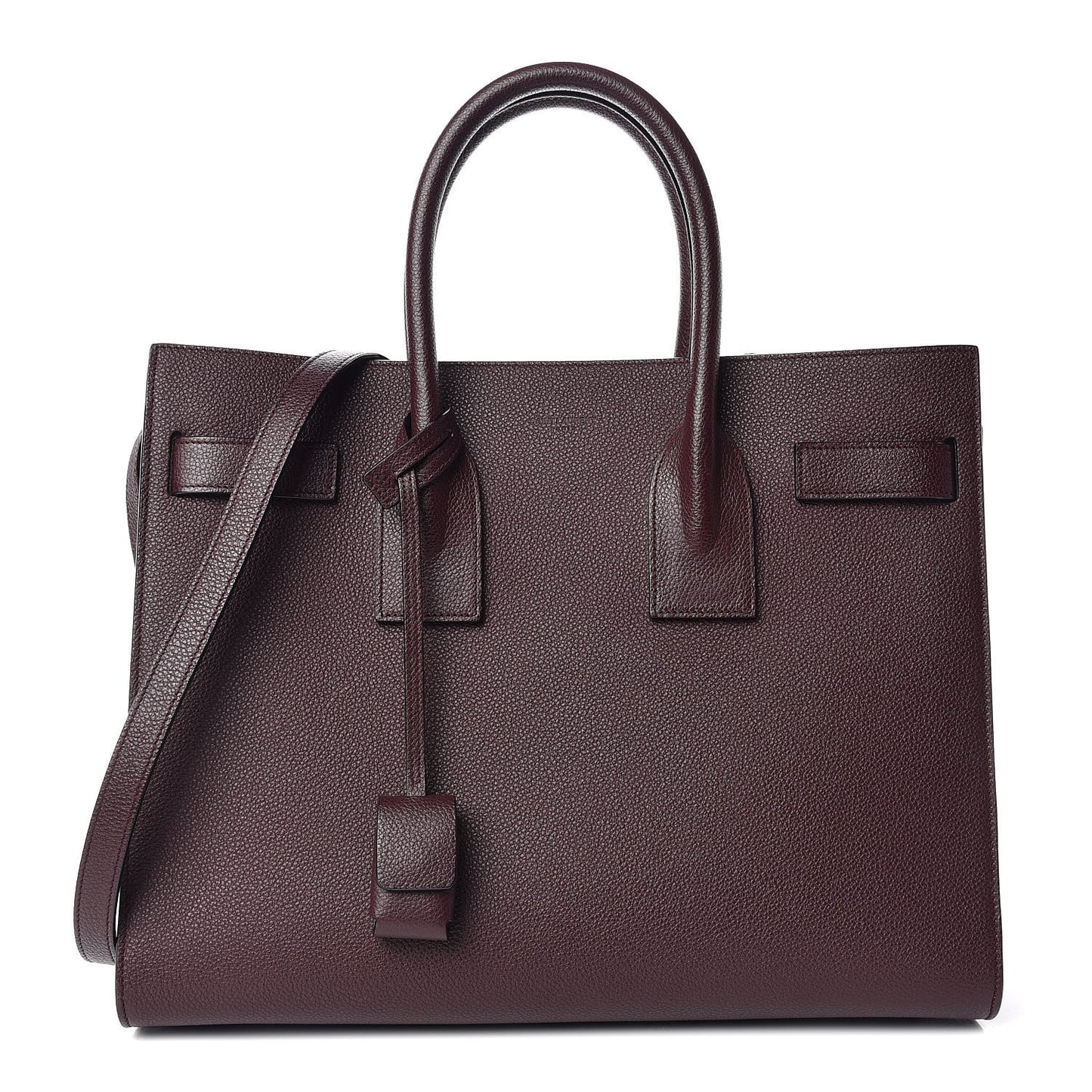 Grained Calfskin Small Classic Sac De Jour Amaranto