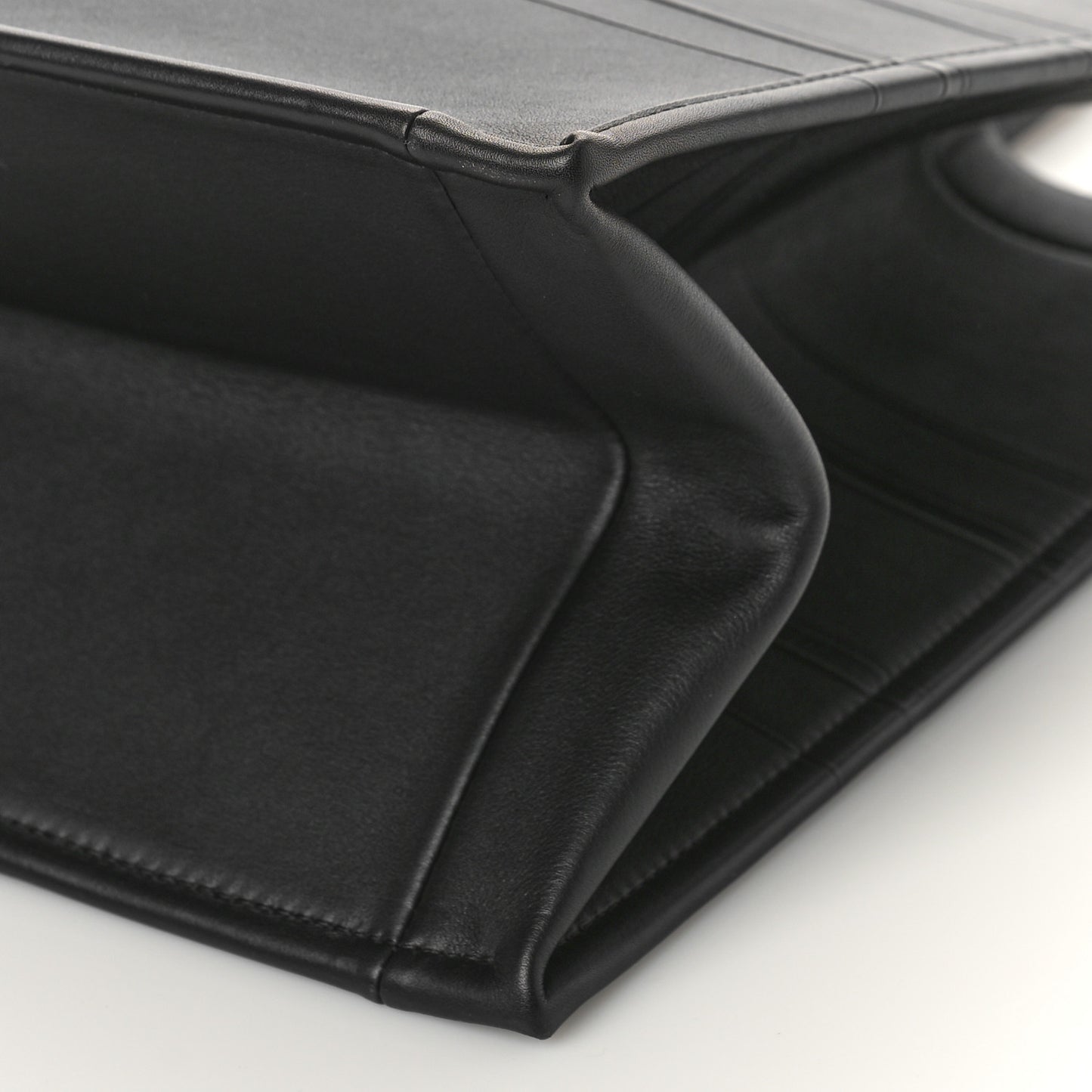 Calfskin Embossed Medium Book Tote Black
