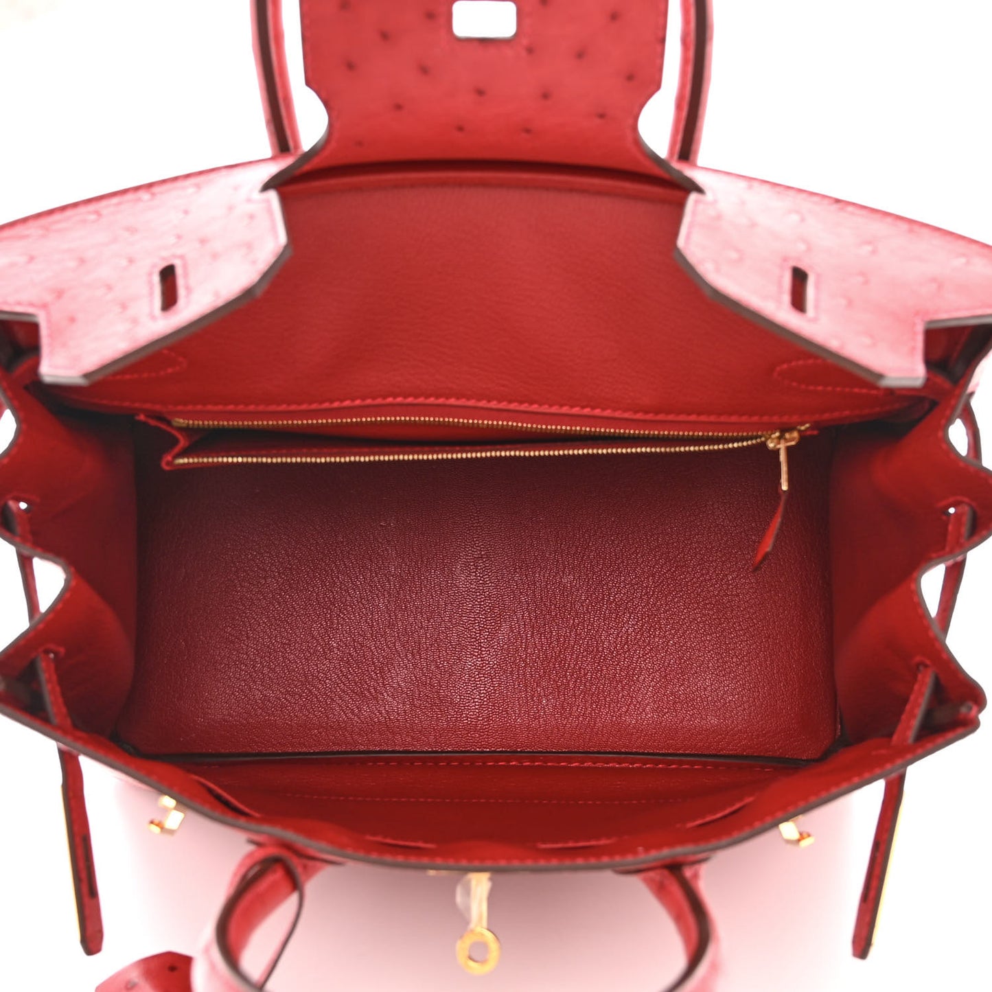 Ostrich Birkin 30 Rouge Vif