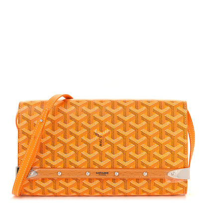 Goyard Goyardine Monte Carlo Bois Clutch With Strap Yellow 1 of 10