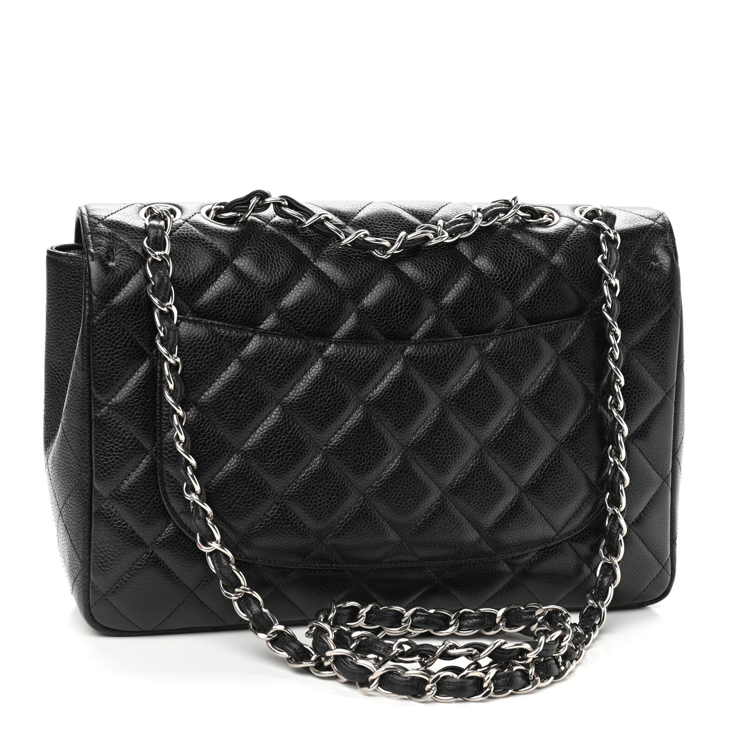 Caviar Quilted Jumbo Single Flap Black