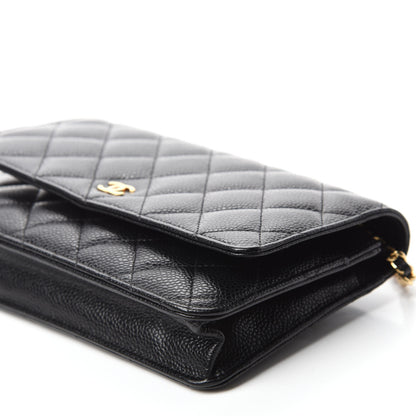 Chanel Caviar Quilted Wallet On Chain WOC Black 7 of 14