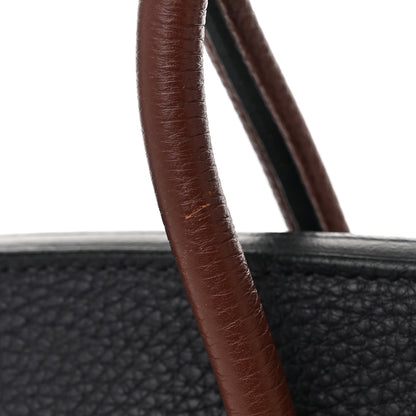 Hermes Togo Bi-Color Horseshoe Birkin 35 Bleu Nuit Rouge H 12 of 12
