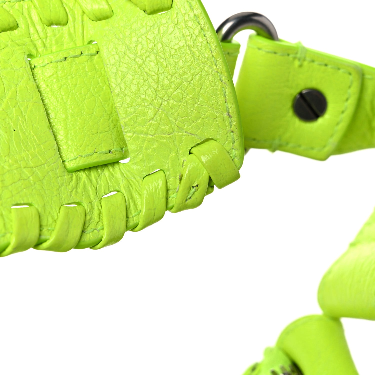 Balenciaga Agneau Arena Le Cagole Shoulder Bag XS Fluo Yellow 17 of 22