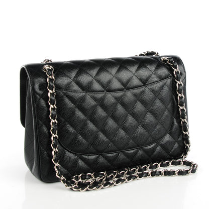 Chanel Caviar Quilted Jumbo Double Flap Black 3 of 8