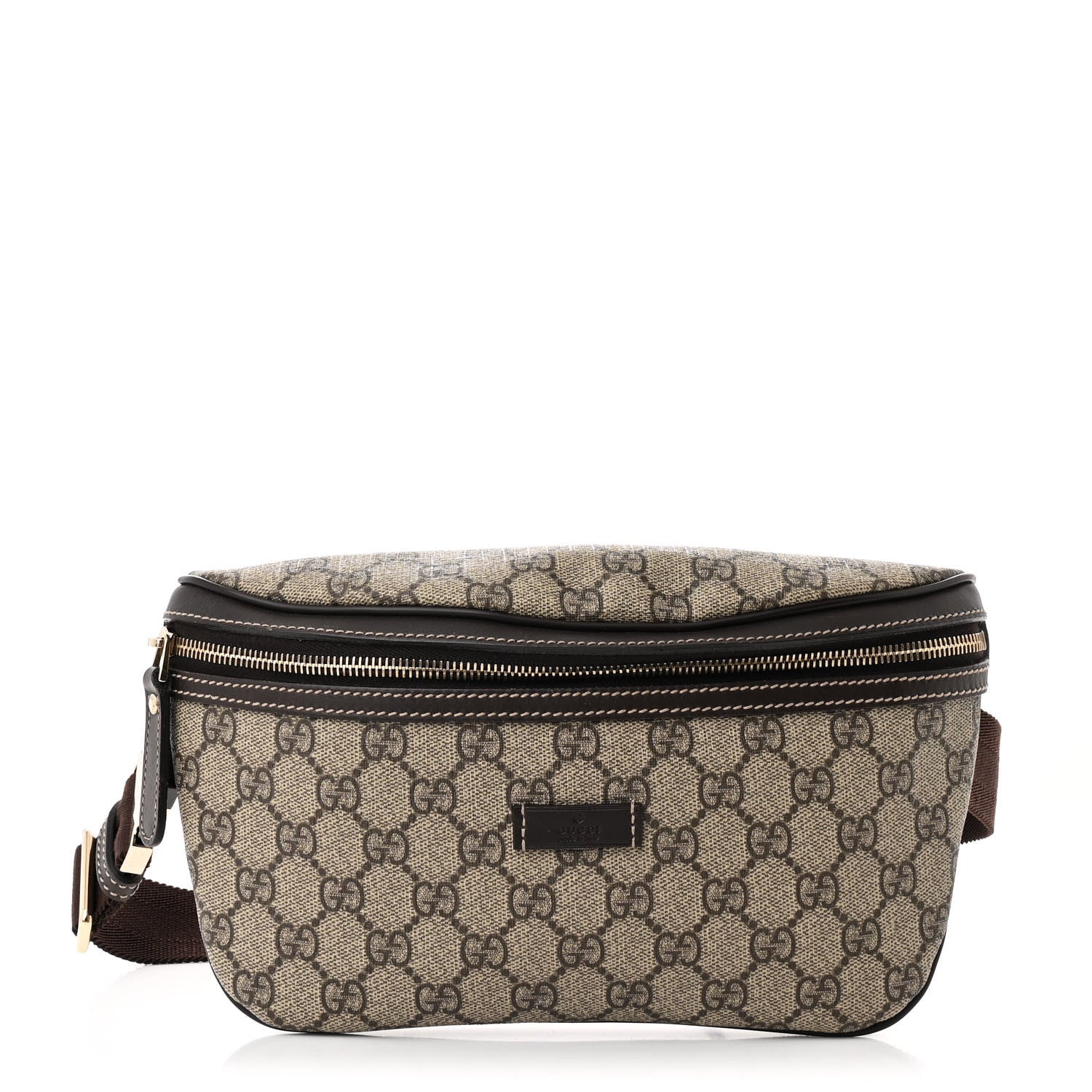 Gucci GG Supreme Monogram Belt Bag Dark Brown 1 of 10