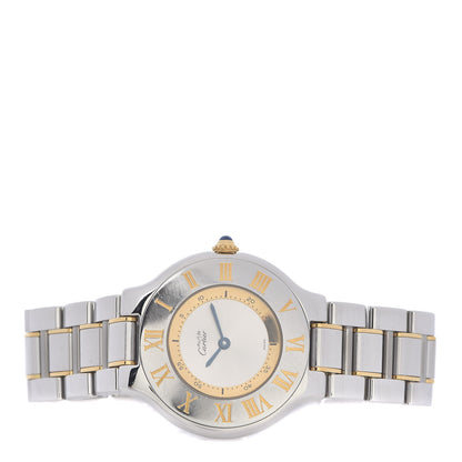 Cartier Stainless Steel 18K Yellow Gold 28mm Must De 21 Quartz Watch 3 of 5