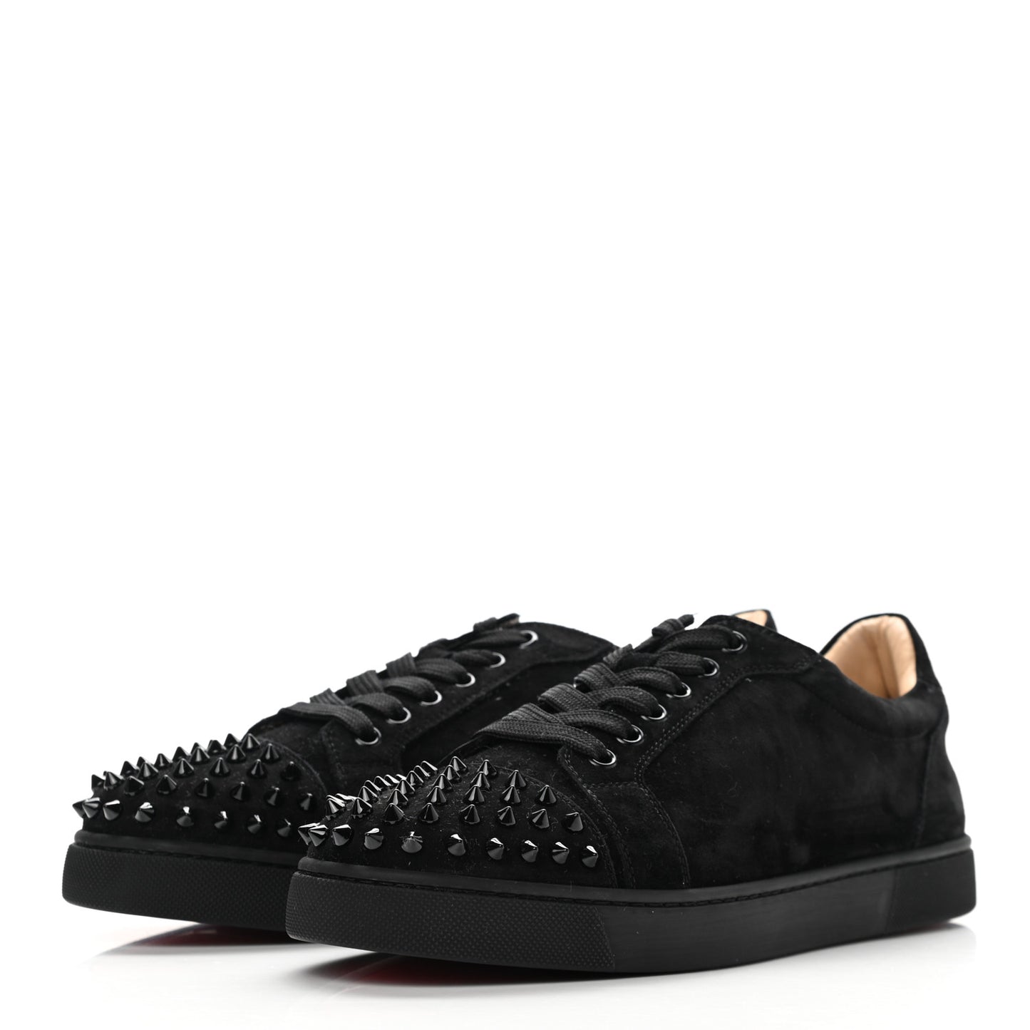 Veau Velours Spikes Womens Vieira Flat Sneakers 39 Black