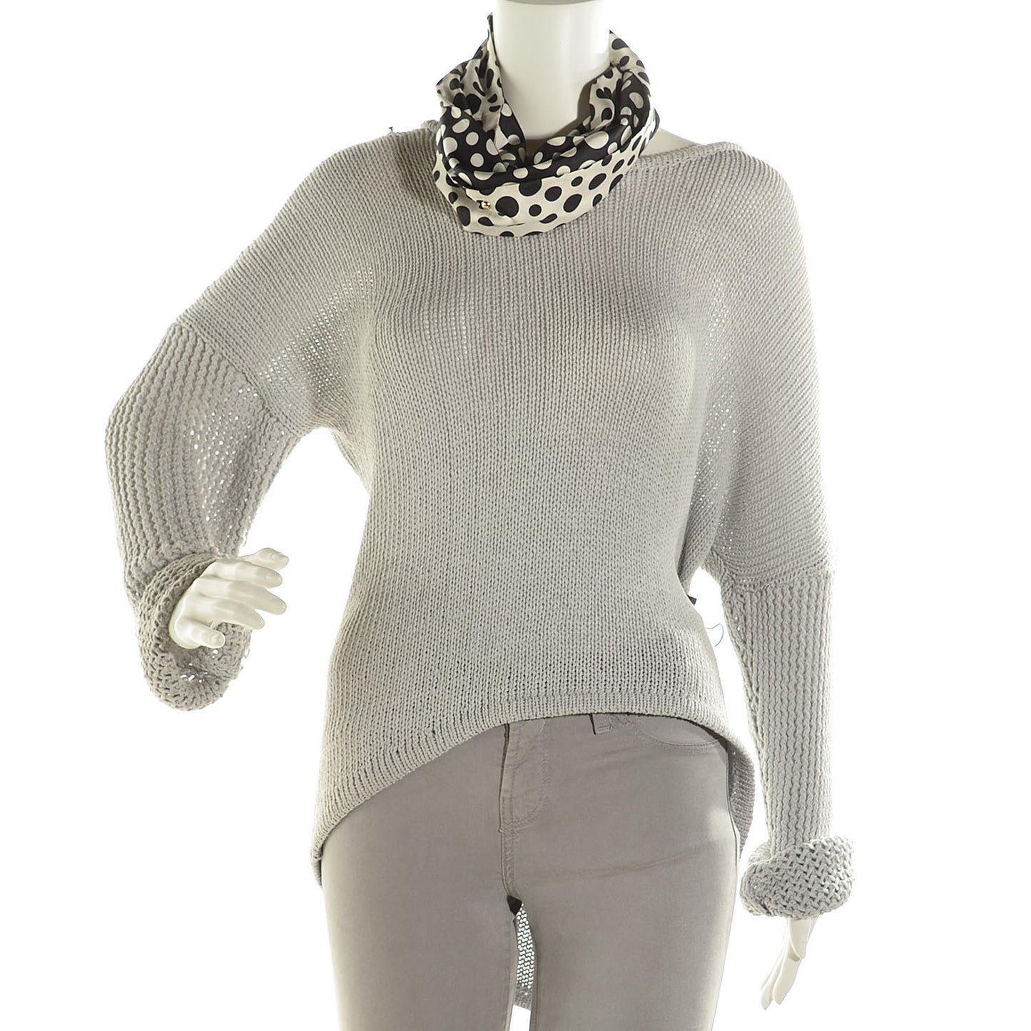 Silk Kusama Infinity Dots Infinity Snood Scarf Black White