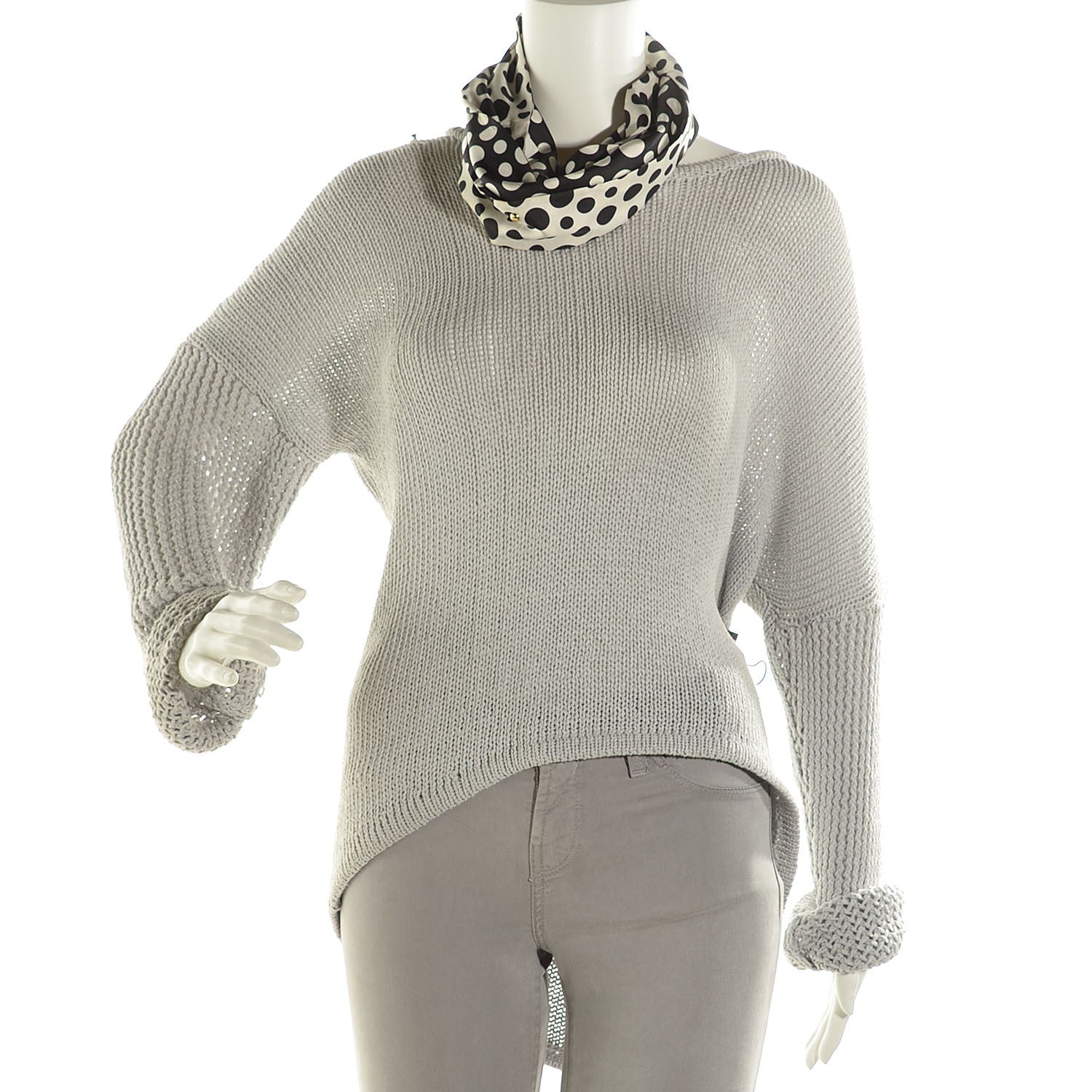 Louis Vuitton Silk Kusama Infinity Dots Infinity Snood Scarf Black White 2 of 4