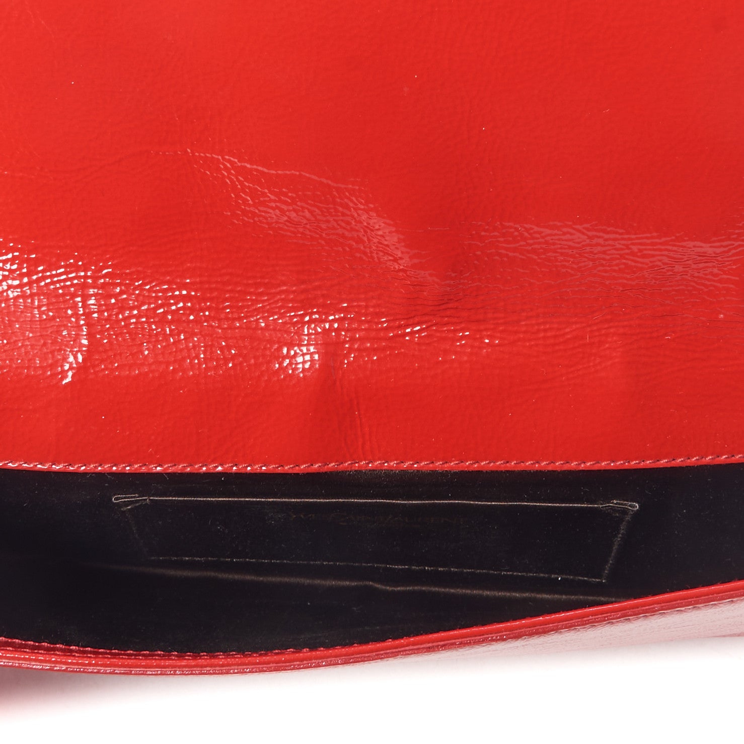 Saint Laurent Textured Patent Small Belle De Jour Clutch Red 7 of 8