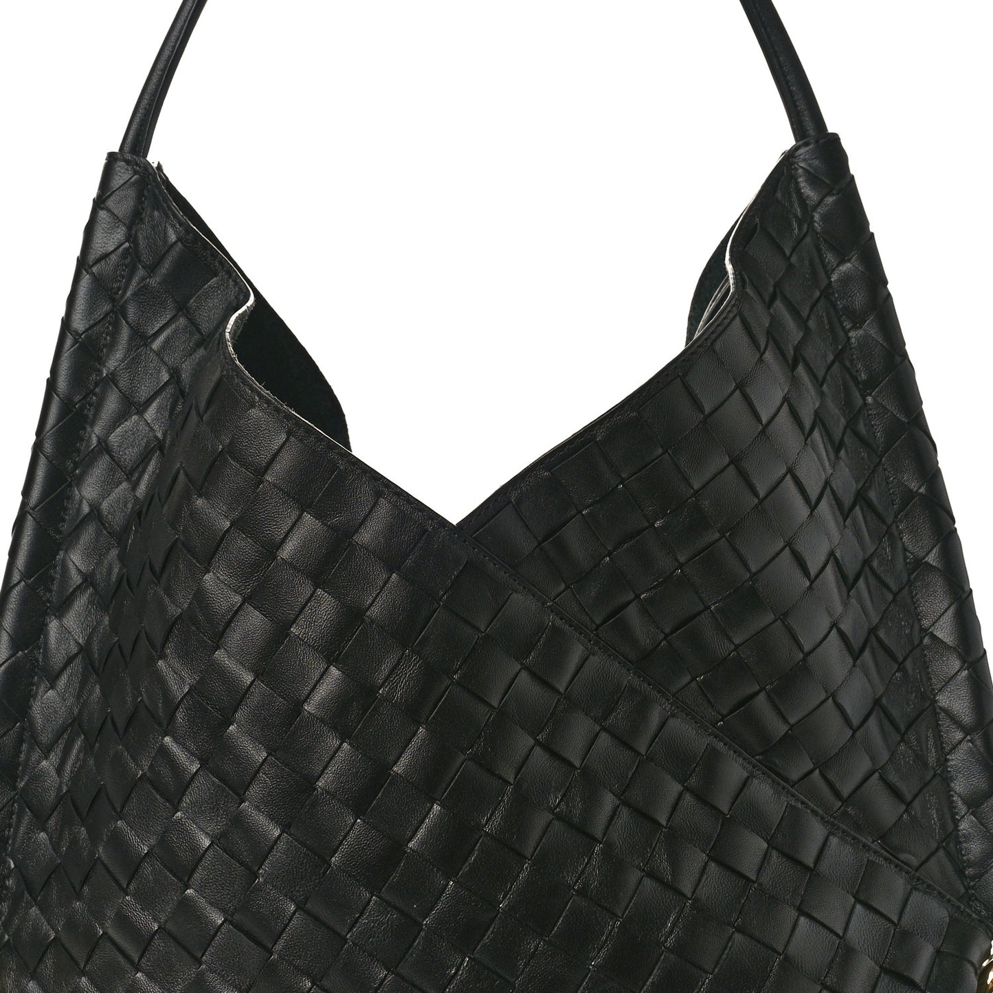 Nappa Intrecciato Medium Solstice Hobo Black