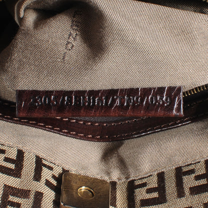 Fendi Zucchino Vitello Shopping Tote Mogano Panna Bruciato 7 of 7