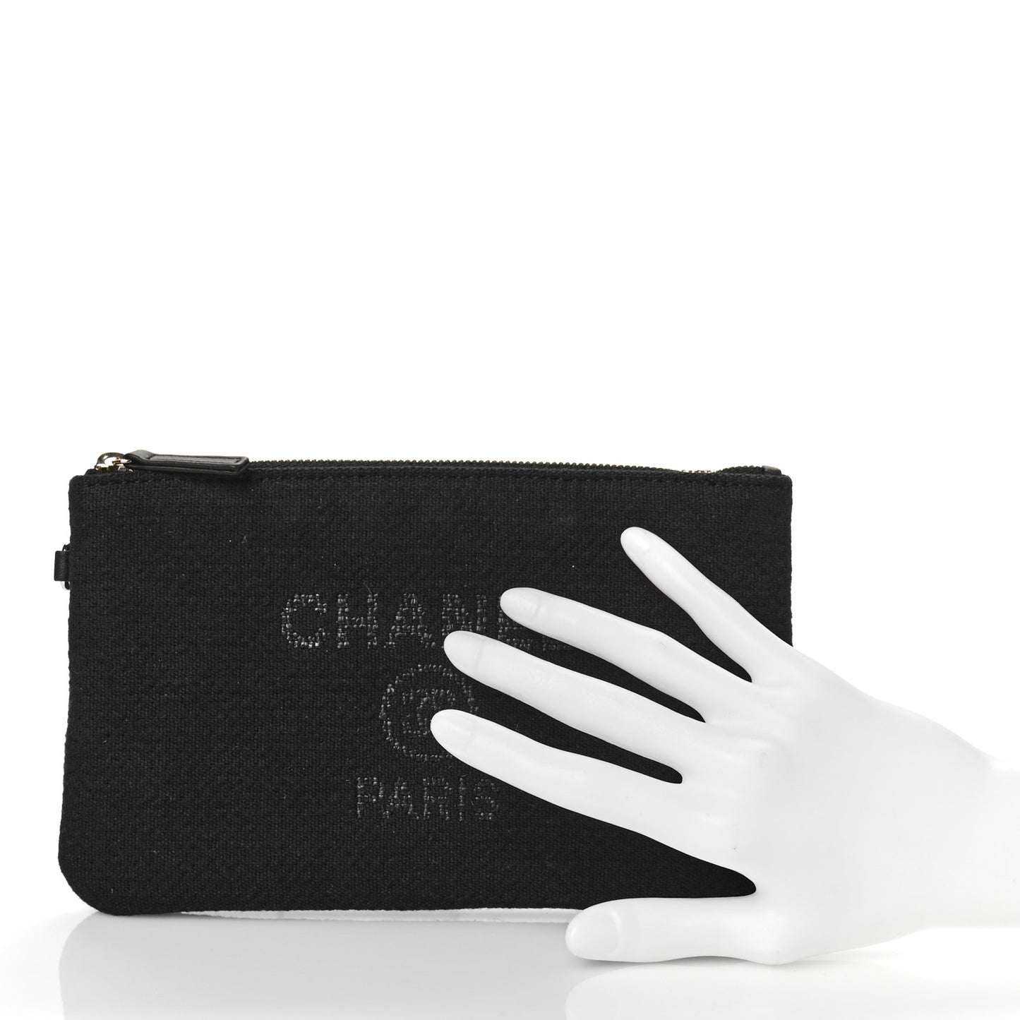 Mixed Fibers Small Deauville Pouch Black