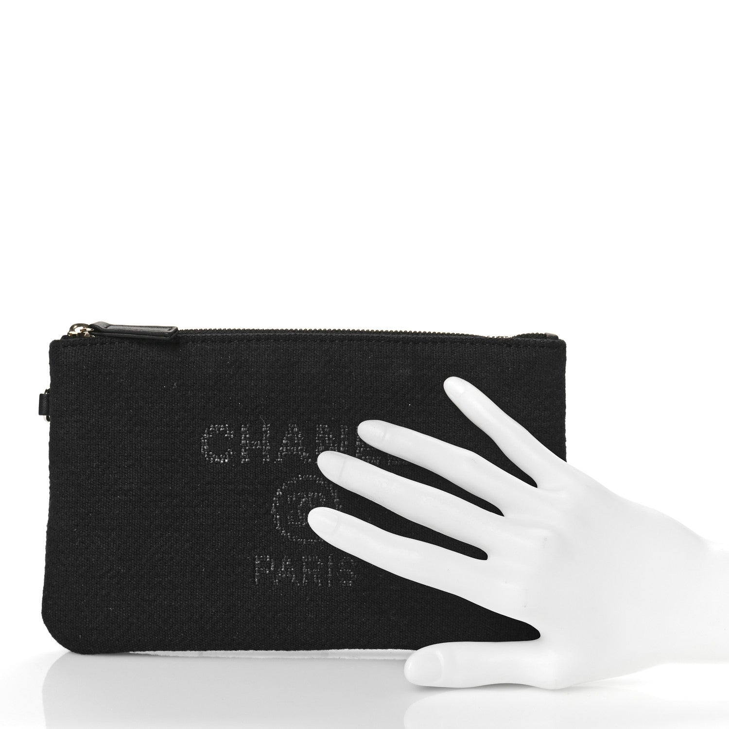 Chanel Mixed Fibers Small Deauville Pouch Black 2 of 7