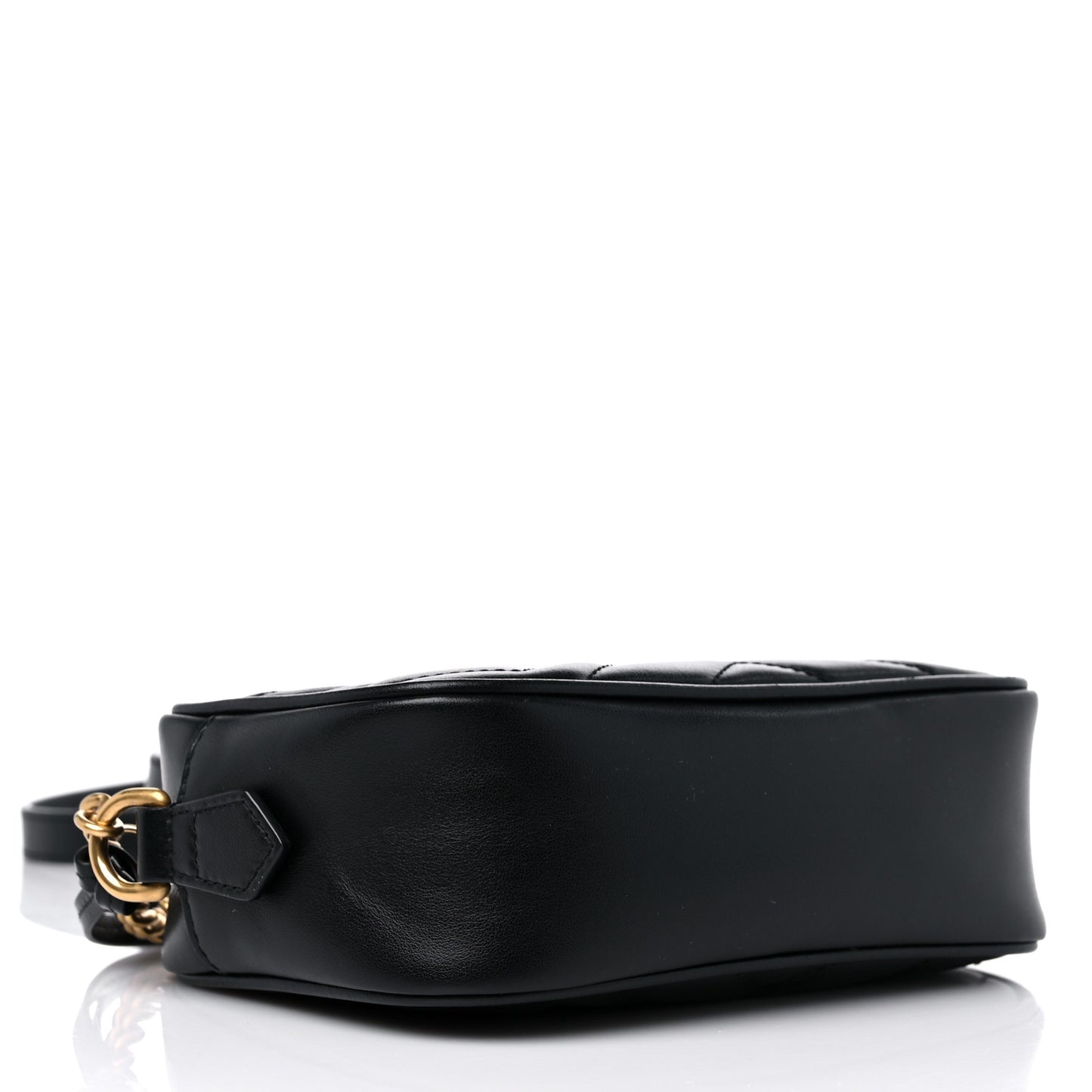 Calfskin Matelasse Mini GG Marmont Chain Shoulder Bag Black