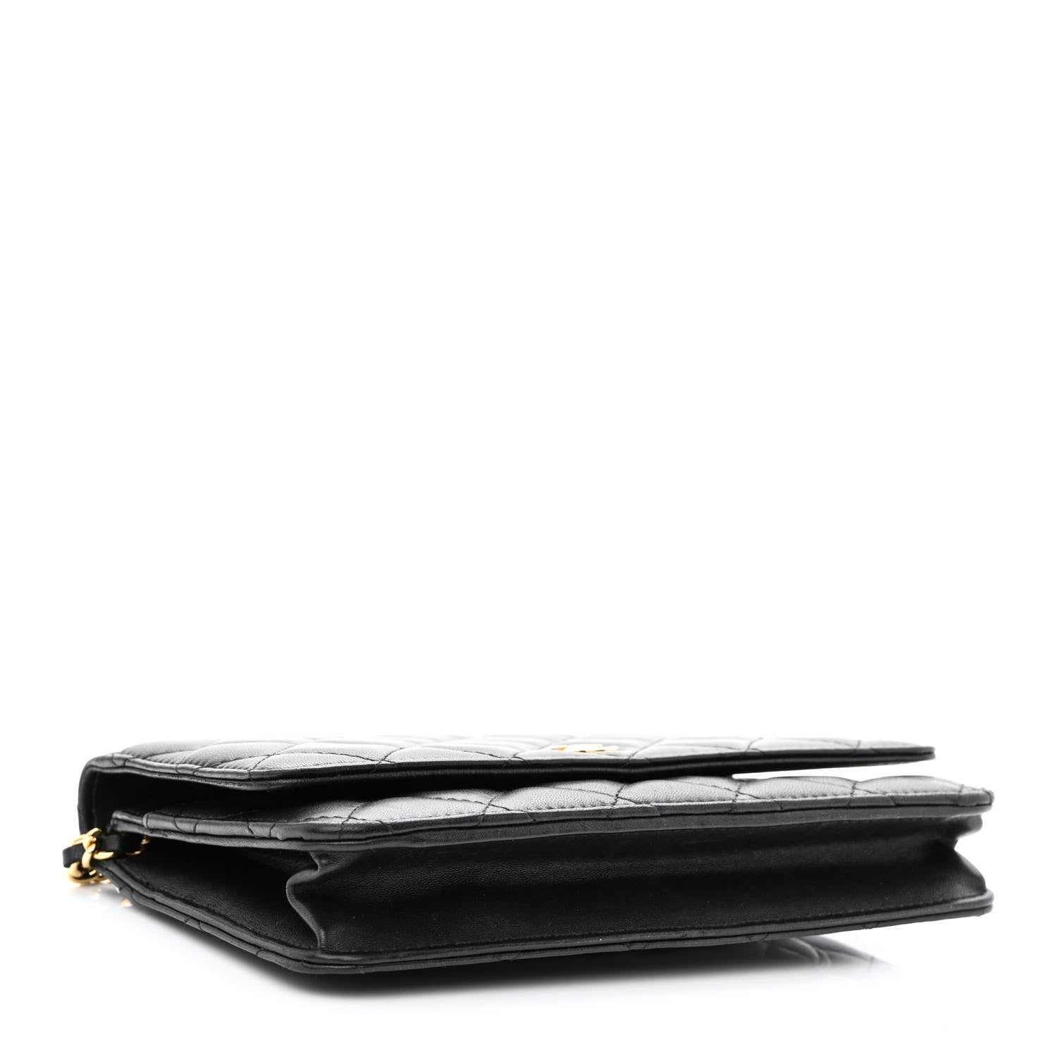 Chanel Lambskin Quilted Wallet On Chain WOC Black 4 of 13