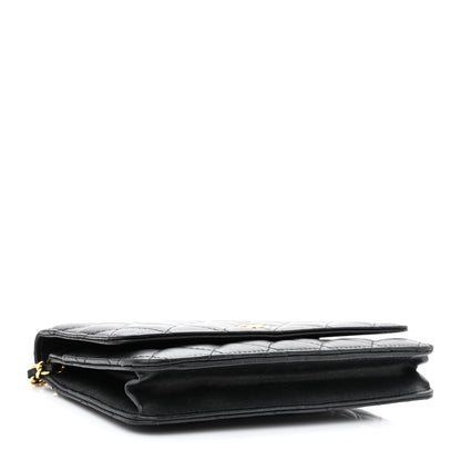 Chanel Lambskin Quilted Wallet On Chain WOC Black 4 of 13