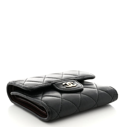 Chanel Lambskin Quilted Compact Flap Wallet Black 4 of 13