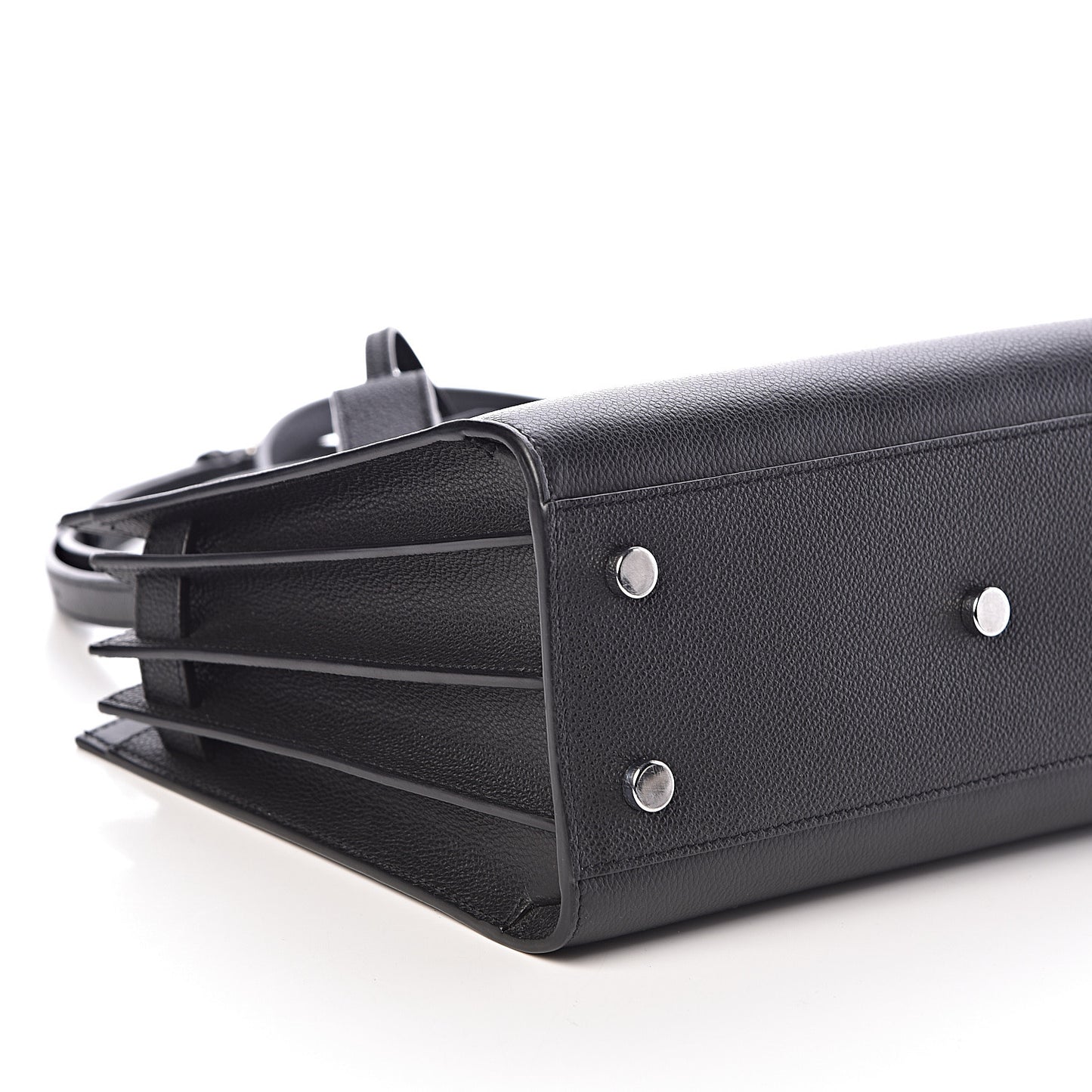 Grained Calfskin Baby Sac De Jour Black